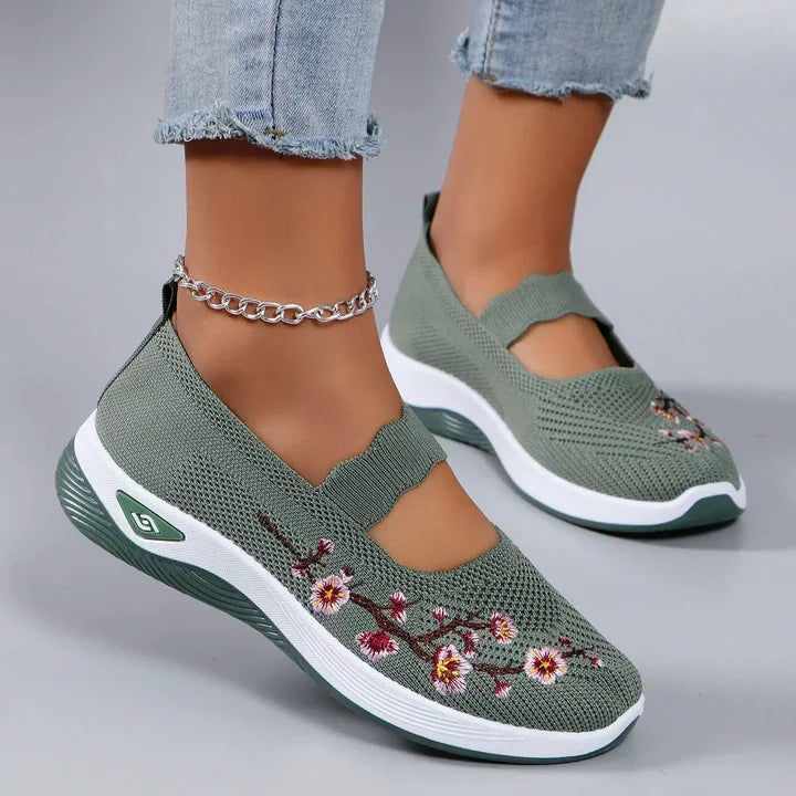 UseFlex – Dames Orthopedische Comfortschoen met Bloemen Borduurwerk CloudPlus™