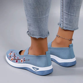 UseFlex – Dames Orthopedische Comfortschoen met Bloemen Borduurwerk CloudPlus™